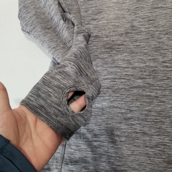 Eddie Bauer Top Womens Medium Long-Sleeve 1/4-Zip Gray Activewear - Picture 4 of 8